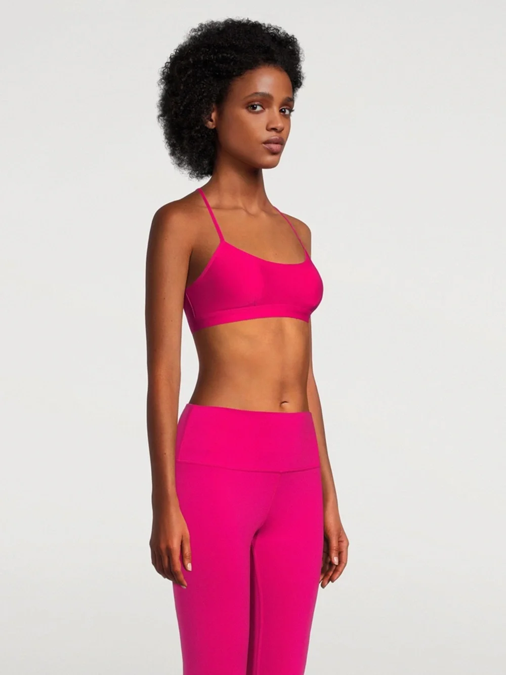 NWT ALO Yoga Neon Pink Set— Intrigue Bra and 7/8 High Waisted Airlift Leggings